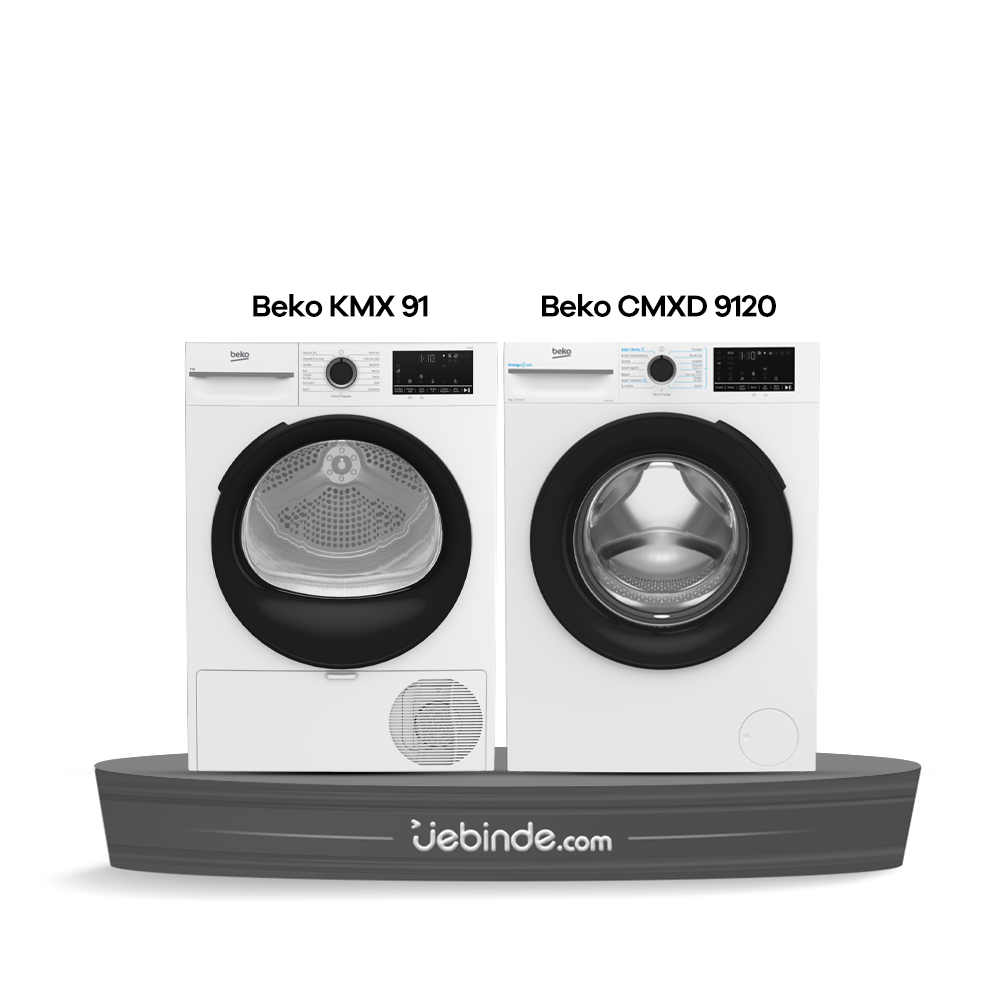 Beko 2 li &#199;amaşır ve Kurutma Paketi-5 (CMXD 9120 + KMX 91)